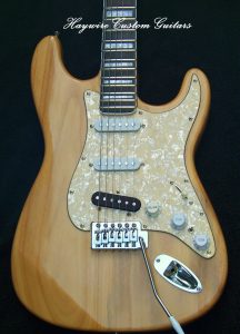 image Haywire-Custom-Guitars Block-inlay-tele-pickup-xlight guitar with Low action from the Haywire Custom Guitar shop.