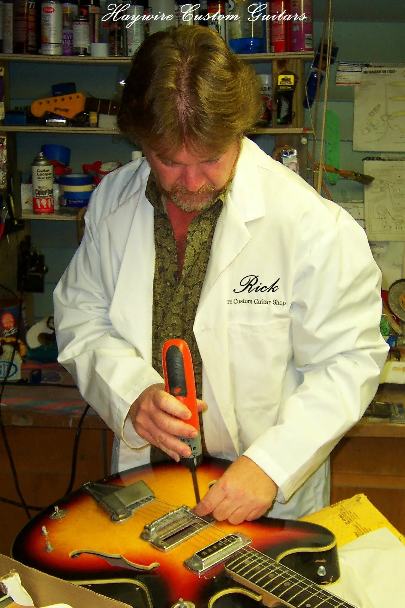 image Guitar Repair: Rick Mariner from Haywire Custom Guitars building a Backup Guitar