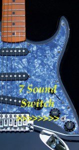 image: Haywire Custom Guitar showing 7 sound switch location