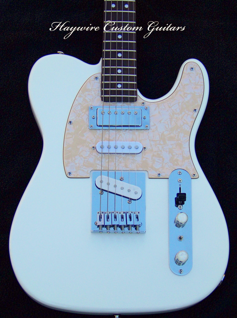 Haywire Custom Guitars white telecaster style guitar