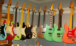 Haywire Custom Guitars-Guitar Room featuring many different guitars.